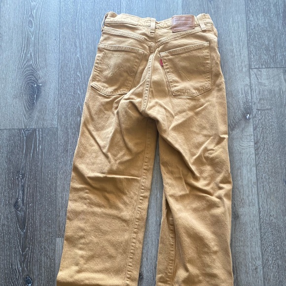 Levi’s Ribcage Straight Ankle Women’s Pants Size 24 Color One Track Mind Brown - Picture 3 of 6